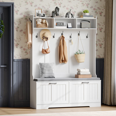 4-in-1 Hall Tree With Bench And Shoe Cabinet by Gracie Oaks