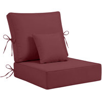 Outdoor Chair Cushions 24 x 24  x 6  Inch, Outdoor Replacement Cushion Set, Back & Seat Patio Cushions for Outdoor Furniture,  Weather Resistant Patio by Latitude Run