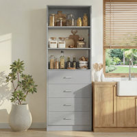 Kitchen Pantry Cabinet With Drawers by Latitude Run