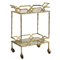 Monaco Bar Cart - Gold with Mirror Top by Mercer41