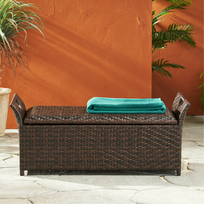 Modern Garden Storage Bench - With Hinged Lid And Weather Material Chair With Extra Space Practical For Outdoor Areas by Latitude Run