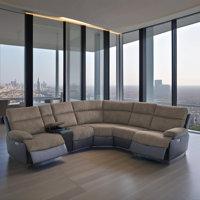 Haven Power Reclining Sectional Sofa Set With USB Charging, Storage Console & LED Ambient Light by Latitude Run