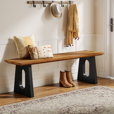 47-Inch Solid Wood Entryway Bench , Farmhouse  Shoe Hallyway Bench For Entrance, Foyer, by Millwood Pines