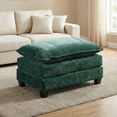 Modular Cloud Sofa Ottoman - Comfy Double Layer Cushion, Living Room Seating by Latitude Run
