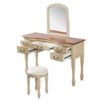 46" Vintage Makeup Vanity by Latitude Run