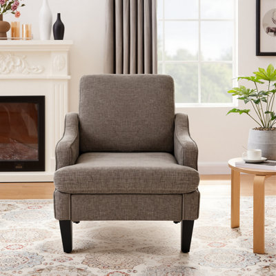 Mordern And Chic Design Chenille Upholstered Accent Side Armchair