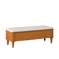 Astin Storage Ottoman Bench with Linen Seat & Rubberwood Legs by Latitude Run