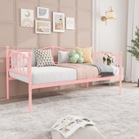 Twin Daybed – Purple, Sofa Style, Steel Slats by Latitude Run