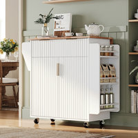 Griddle Dining Car White 2 Doors 1 Drawer by Latitude Run