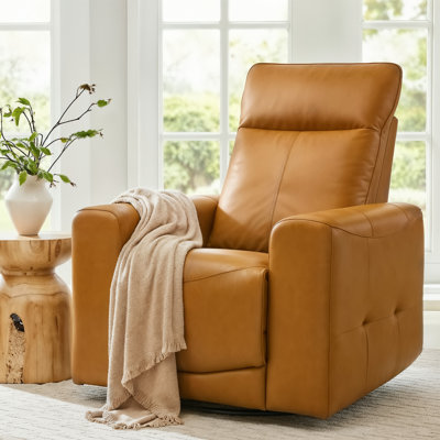 Weddel 37.2" wide Modern Power Recliner with Swivel and Glider