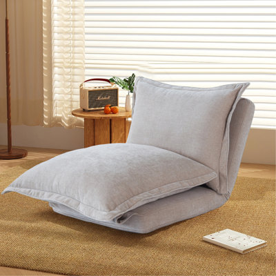 Convertible Flip Chair: Floor Sofabed With Adjustable Backrest Andpillows