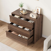 3 Drawer Nightstand for Bedroom, 30in Tall Small End Side Table with Large Storage & Anti-Tip Design, Modern Bedside Table Organizer for Living Room, by Latitude Run