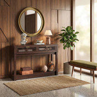 47 Inch Console Table For Entryway With 2 Drawers Entry Table With Storage Open Shelf, Narrow Long Sofa Tables For Living Room, Hallway, Front Door, R by Ophelia & Co.
