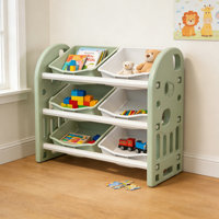 Multi-Functional Kids Toy Storage Organizer With 6 Bins And HDPE Shelf by Isabelle & Max