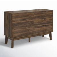 Mid-Century Modern 47" Wide Wooden Drawer Dresser by Latitude Run