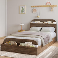 Wood Platform Bed with Storage Headboard & Footboard by Latitude Run