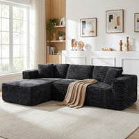 Cloud-Like Modular Sectional Sofa With Chaise by Ebern Designs
