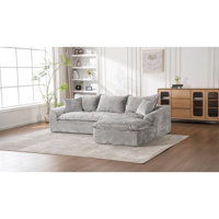 Cloud-like Comfort Sectionals, Chenille Fabric, Modern Spacious Design For Living Room by Latitude Run