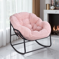 Oversized Lounge Rocking Chair With Cushion