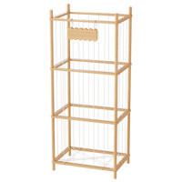Stuffed Animal Storage Organizer, Wooden Zoo Toy Plushies Storage Holder, Large Capacity Plush Toy Cage for Playroom