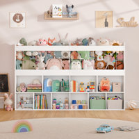 39.4"H Nursery Toy Boxes Organizer,240L Kids Stuffed Animal Storage with 10 Open Cube Bookcase,Kids Bookshelf for Playroom, Kids Room, Nursery, Living