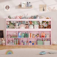 39.4"H Nursery Toy Boxes Organizer,240L Kids Stuffed Animal Storage with 10 Open Cube Bookcase,Kids Bookshelf for Playroom, Kids Room, Nursery, Living by Latitude Run