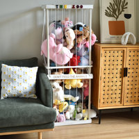 Stuffed Animal Zoo Storage Cage, Large Wooden Jail Organizer, Creative Toy Zoo Storage For Plushies And Squishmallows, Durable Corner Tower Holder Dis