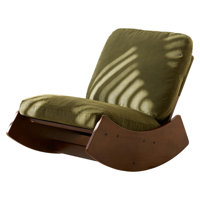 Comfortable Glider Rocking Chair, High-Quality Upholstery Glider Chair, Solid Wood Frame, For Multiple Settings Accent Reading Chair For Bedroom,Livin