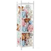 54"H Stuffed Animal Storage Zoo, Large Capacity Toy Organizer for Kids, Space-Saving Gift for Playroom, Bedroom, Nursery by August Grove