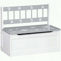 Toddler Toy Box Storage Bench with Safety Lid by Latitude Run