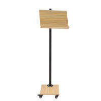 Floor Book Stand For Reading Rolling Extra Large Lectern Stand by Rebrilliant