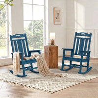 2 Pieces HDPE Rocking Chair Set, Suitable for Both Indoor and Outdoor Use by Latitude Run