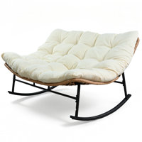 Outdoor Oversize Rocking Chair with Thick Cushion