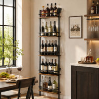 5 Tier 50 Bottle Floor Wine Rack with Metal Frame by Williston Forge