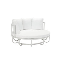Pangea Home Aella Aluminum Outdoor Patio Daybed with Cushions – Modern All-Weather Lounge Bed with Rust-Free Frame & Contemporary Design