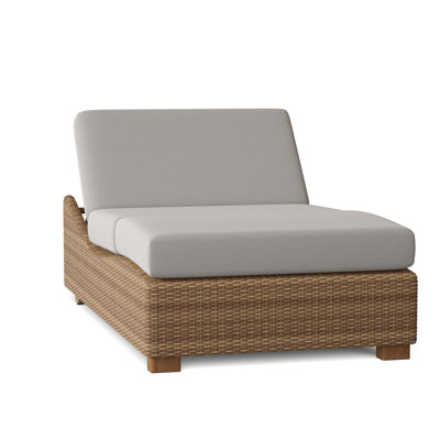 Montecito 77" Long Reclining Double Chaise with Cushion by Woodard