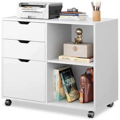 Clutier 31.5" 3-Drawer Lateral Filing Cabinet with Storage by Wade Logan