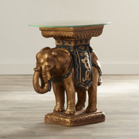 Maura Crystal Sculptural End Table by World Menagerie