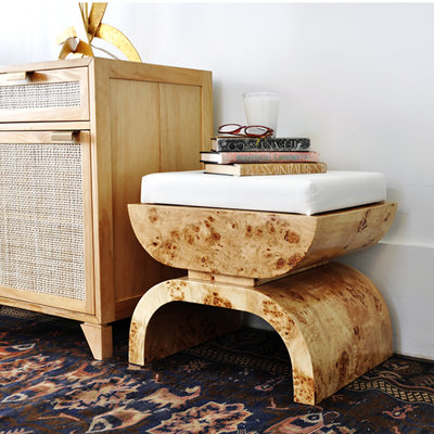 Biggs Vanity Stool by Worlds Away