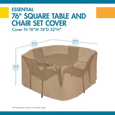Essential Water-Resistant Square Table & Chair Set Cover by Sol 72 Outdoor