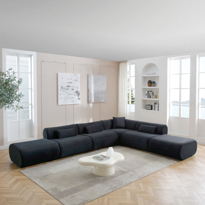Vivienne Collection Luxury L-shape Sectional Sofa by WPFurniture