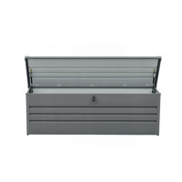260 Gallon Metal Outdoor Storage Deck Box Waterproof, Extra Large Patio Storage Box With Lockable Storage Containers For Patio Furniture Cushions, Poo by weixunguang