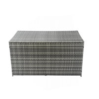 Outdoor Storage Box, 113 Gallon Wicker Patio Deck Boxes With Lid, Outdoor Storage Cushion Storage For Kids Toys, Pillows, Towel Grey Wicker by weixunguang