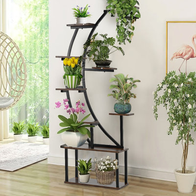 62.9 inches Tall lndoor Plant Stand With Grow Light,9 Tiered Plant Shelf by Trent Austin Design