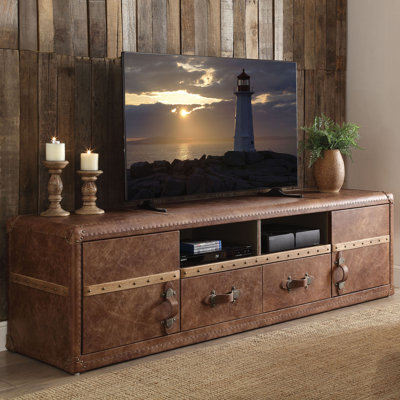 Garfinkel 2-Drawer Rectangular TV Stand in Retro Brown by Lark Manor