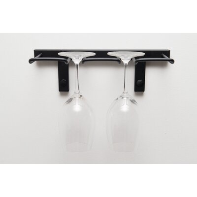 Hufsah Wall Mounted Wine Glass Rack by Rebrilliant