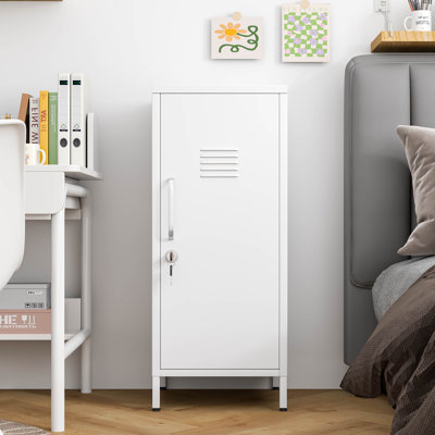 35.43"H Metal Locker Storage Cabinet ,Steel Office Locker with 2 Adjustable Shelves