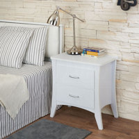 Benen 2-Drawer Nightstand in White by Wade Logan