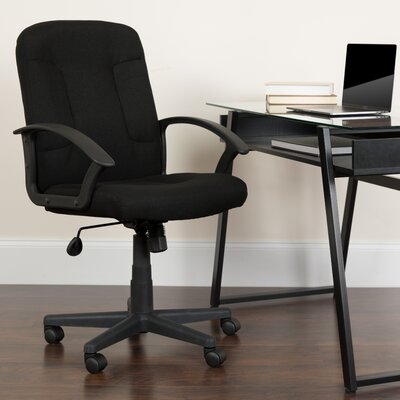 Mid-Back Fabric Executive Swivel Office Chair with Nylon Arms by Flash Furniture