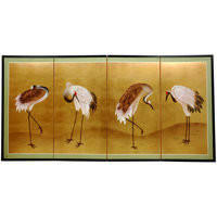 Maurice 72" W x 36" H 4- Panel Folding Room Divider by World Menagerie
